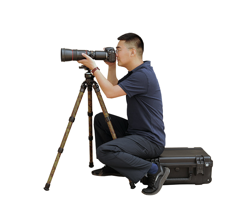 FLM CP34-S5F II Camouflage 34mm 5 Section Carbon Fibre Tripod 45/134cm-Tripod Legs-Kudos Cameras