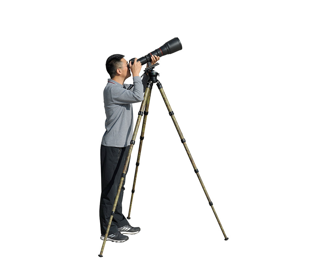 FLM CP38-M5F II Camouflage 34mm 5 Section Carbon Fibre Tripod 50/157cm-Tripod Legs-Kudos Cameras