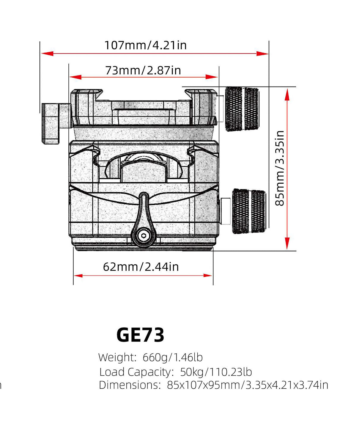 FLM GE73 Atlas Geared Head 62mm-Geard Heads-Kudos Cameras