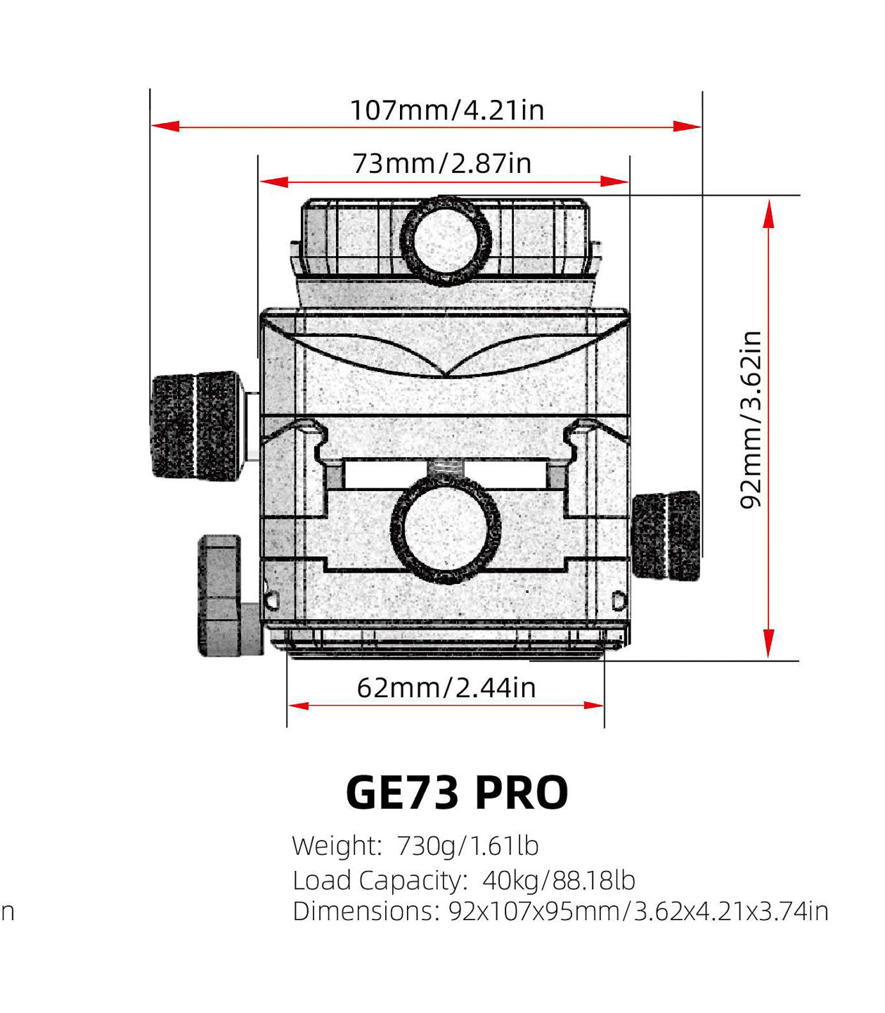FLM GE73 Pro Atlas Geared Head 62mm-Geard Heads-Kudos Cameras