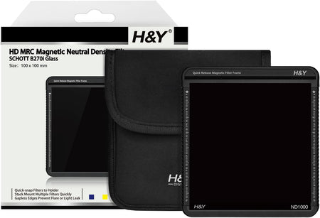 H&Y Filters 100x100mm K-Series ND1000 (10-Stop) Filter w/Quick Release Magnetic Filter Frame-100x100 Filters-Kudos Cameras