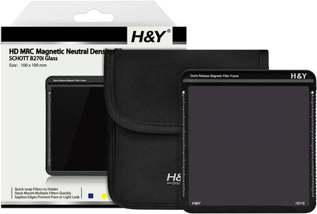 H&Y Filters 100x100mm K-Series ND16 (4-Stop) Filter w/Quick Release Magnetic Filter Frame-100x100 Filters-Kudos Cameras