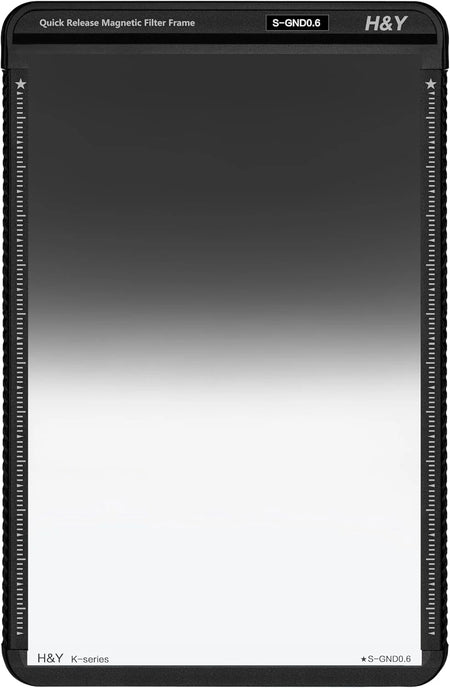 H&Y Filters 100x150mm K-Series Soft-Edge Graduated GND0.6 Filter (2 Stops) with Magnetic Filter Frame-100x150 Filters-Kudos Cameras