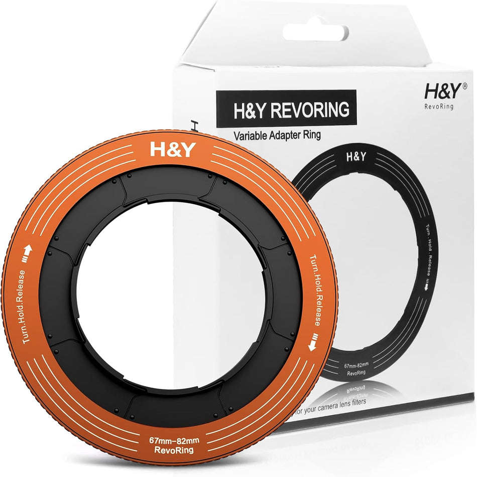H&Y Filters 67-82mm Orange RevoRing Variable Adapter for 82mm Filters-Variable Lens Adapter Rings-H&Y Filters