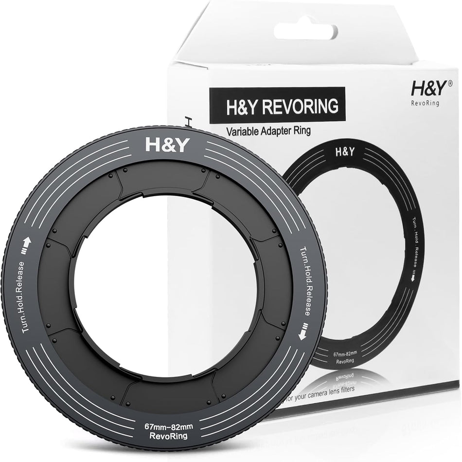 H&Y Filters 67-82mm Titanium Gray RevoRing Variable Adapter for 82mm Filters-Variable Lens Adapter Rings-Kudos Cameras