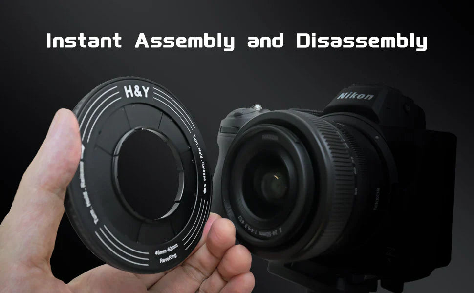 H&Y Filters 67-82mm Titanium Gray RevoRing Variable Adapter for 82mm Filters-Variable Lens Adapter Rings-H&Y Filters