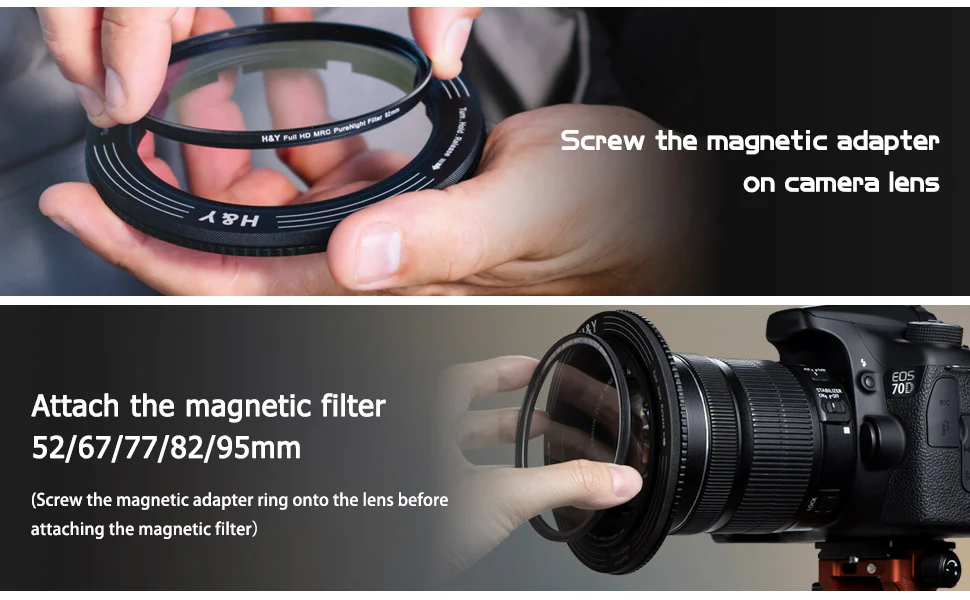 H&Y Filters 67-82mm Yellow RevoRing Variable Adapter for 82mm Filters-Variable Lens Adapter Rings-H&Y Filters