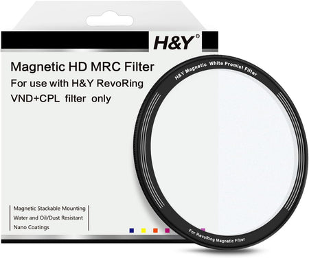 H&Y Filters 82mm White Promist 1/4 Magnetic Clip-on Filter for RevoRing VND & CPL 67-82mm RNC82-82mm Filters for Revo & Swift Rings-Kudos Cameras