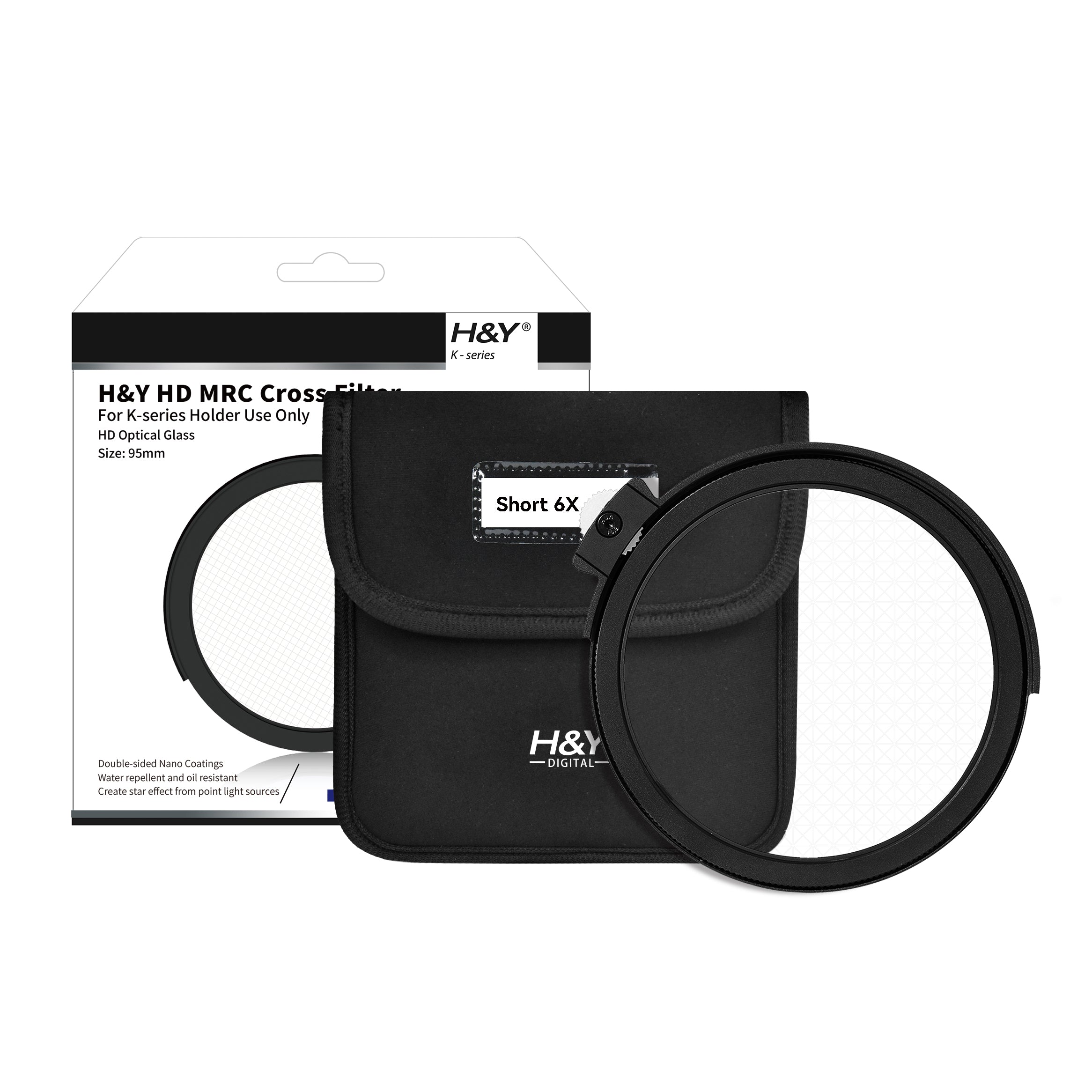 H&Y Filters Drop-in (95mm) 6x Short Cross Star Filter for RevoRing Swift Drop-in Racks & K-Series Magnetic Holder-95mm Drop-In Filters-H&Y Filters