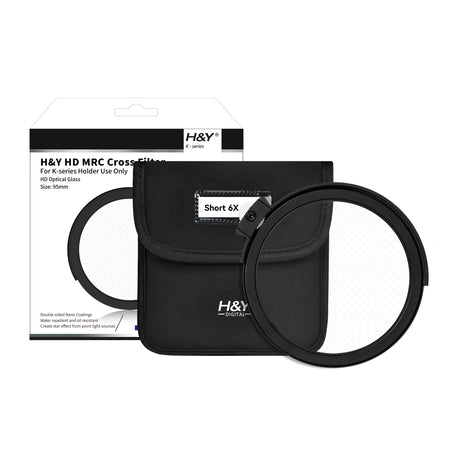 H&Y Filters Drop-in (95mm) 6x Short Cross Star Filter for RevoRing Swift Drop-in Racks & K-Series Magnetic Holder-95mm Drop-In Filters-H&Y Filters