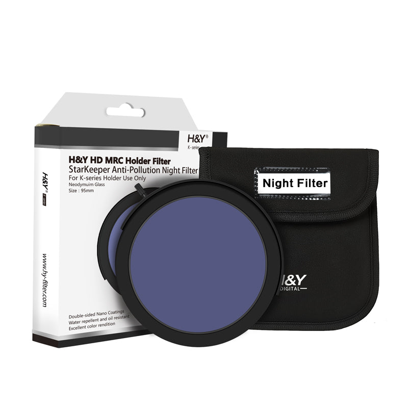 H&Y Filters Drop-in (95mm) Anti-Pollution Night Filter for RevoRing Swift Drop-in Racks & K-Series Magnetic Holder-95mm Drop-In Filters-Kudos Cameras
