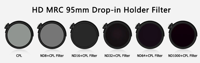H&Y Filters Drop-in (95mm) ND1000+CPL Filter for RevoRing Swift Drop-in Racks & K-Series Magnetic Holder-95mm Drop-In Filters-H&Y Filters