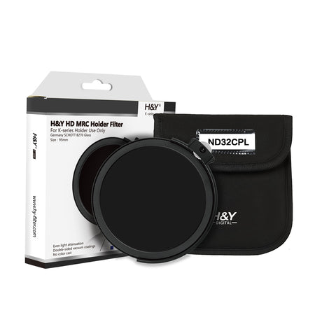 H&Y Filters Drop-in (95mm) ND32+CPL Filter for RevoRing Swift Drop-in Racks & K-Series Magnetic Holder-95mm Drop-In Filters-H&Y Filters