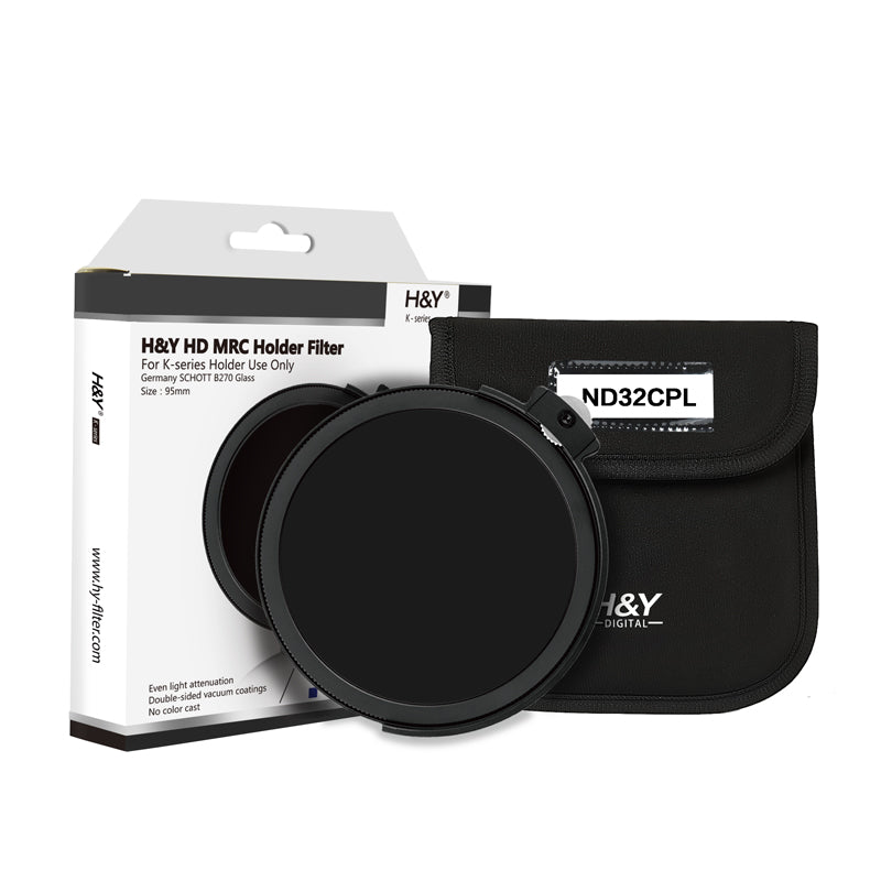 H&Y Filters Drop-in (95mm) ND32+CPL Filter for RevoRing Swift Drop-in Racks & K-Series Magnetic Holder-95mm Drop-In Filters-Kudos Cameras