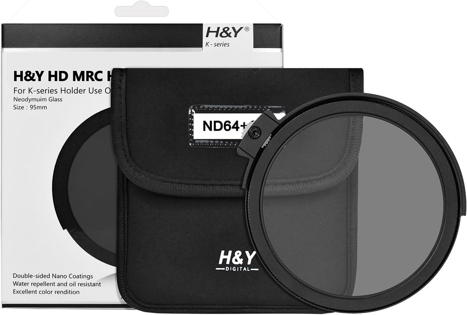 H&Y Filters Drop-in (95mm) ND64+CPL Filter for RevoRing Swift Drop-in Racks & K-Series Magnetic Holder-95mm Drop-In Filters-Kudos Cameras