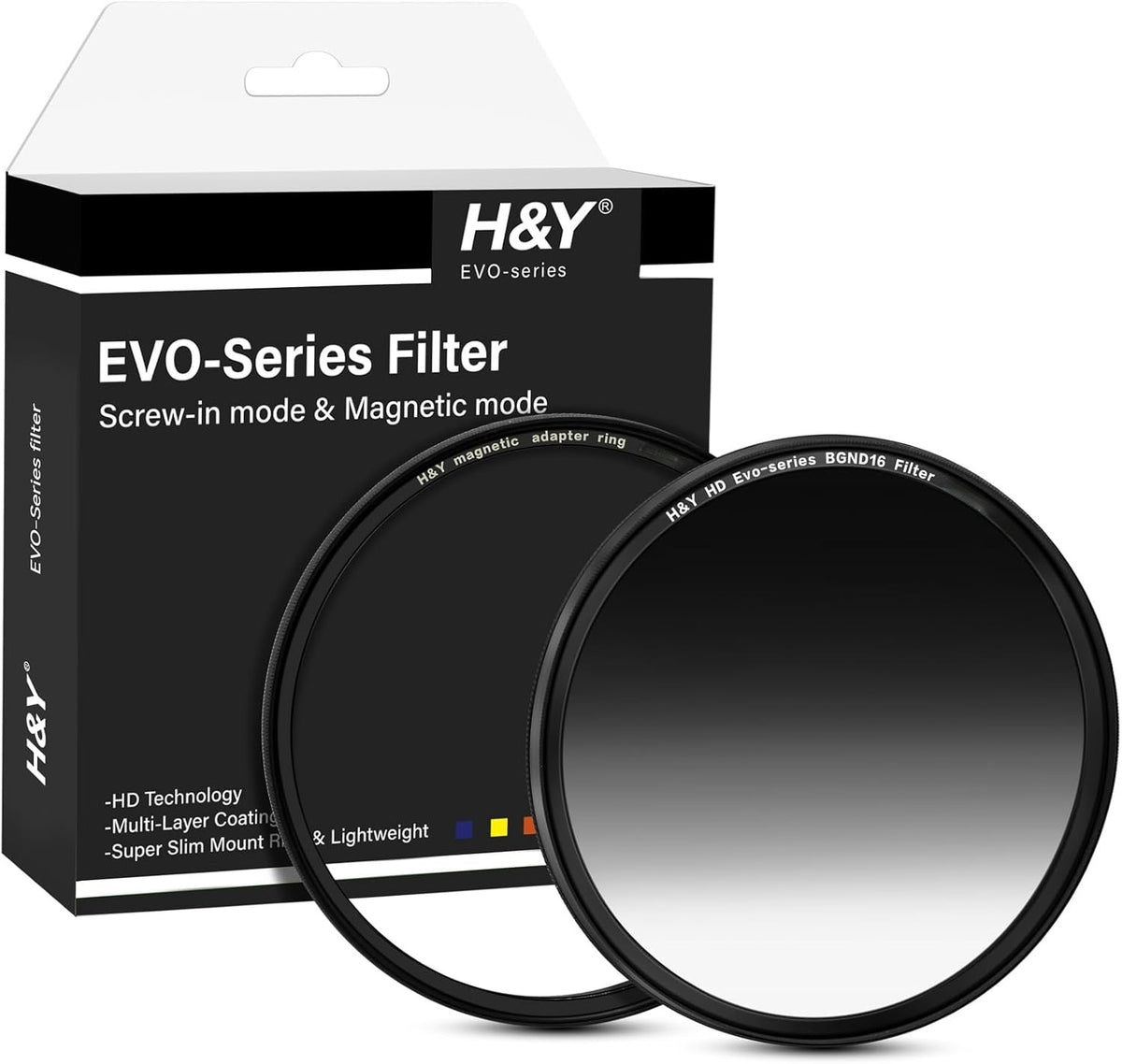 H&Y Filters HD EVO-Series Magnetic Balancer GND16 (4 Stop) Filter & Adapter Ring - 49mm-ND Grad Filters-H&Y Filters