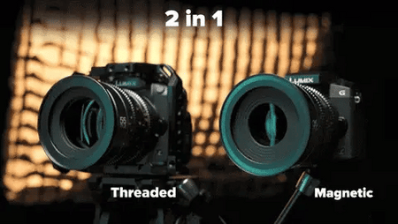 H&Y Filters HD EVO-Series Magnetic Black Mist (1/2) Filter & Adapter Ring - 49mm-Mist Filters-H&Y Filters