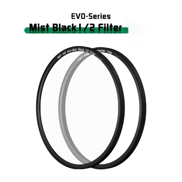 H&Y Filters HD EVO-Series Magnetic Black Mist (1/2) Filter & Adapter Ring - 49mm-Mist Filters-H&Y Filters