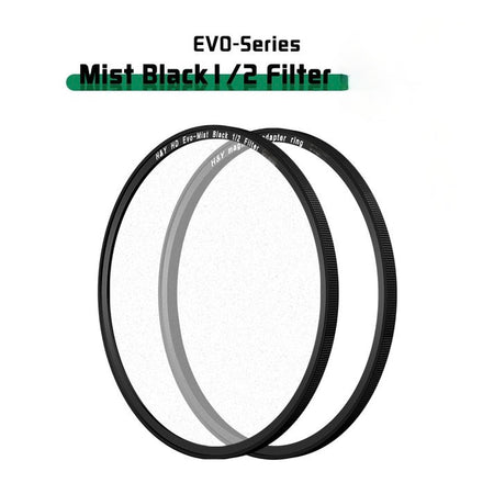 H&Y Filters HD EVO-Series Magnetic Black Mist (1/2) Filter & Adapter Ring - 49mm-Mist Filters-H&Y Filters