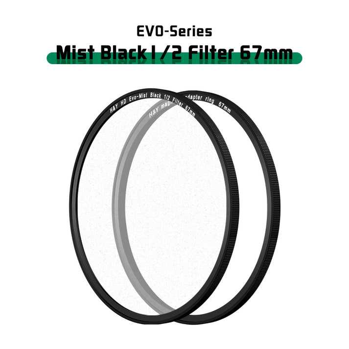H&Y Filters HD EVO-Series Magnetic Black Mist (1/2) Filter & Adapter Ring - 67mm-Mist Filters-Kudos Cameras
