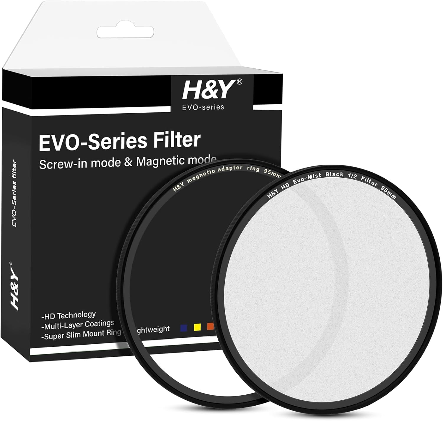 H&Y Filters HD EVO-Series Magnetic Black Mist (1/2) Filter & Adapter Ring - 95mm-Mist Filters-Kudos Cameras