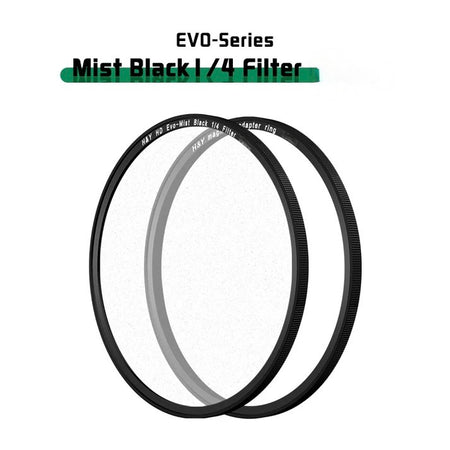 H&Y Filters HD EVO-Series Magnetic Black Mist (1/4) Filter & Adapter Ring - 49mm-Mist Filters-H&Y Filters