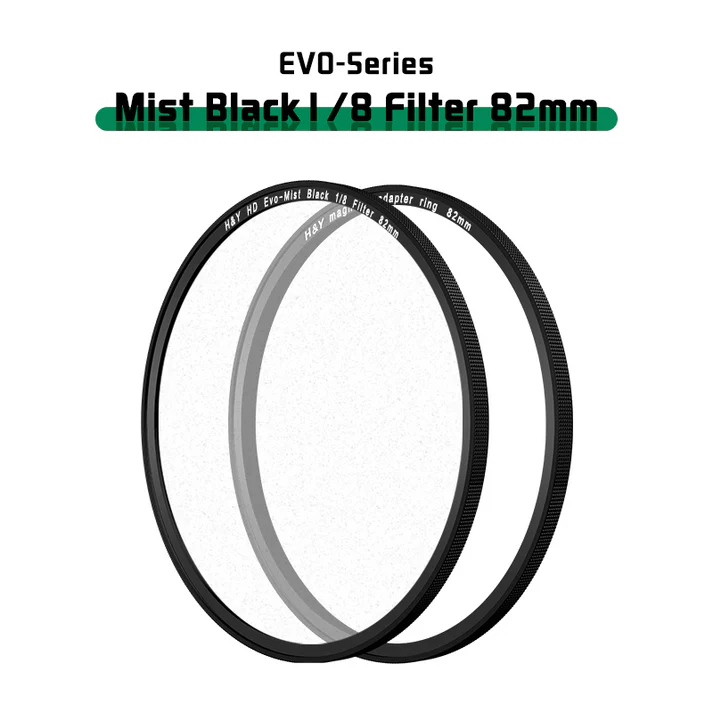 H&Y Filters HD EVO-Series Magnetic Black Mist (1/8) Filter & Adapter Ring - 82mm-Mist Filters-Kudos Cameras