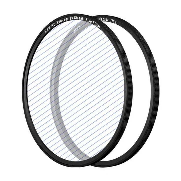 H&Y Filters HD EVO-Series Magnetic Blue Streak Filter & Adapter Ring - 49mm-Streak Filters-Kudos Cameras