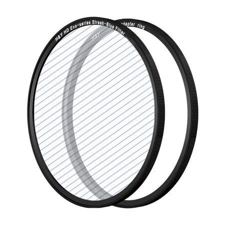 H&Y Filters HD EVO-Series Magnetic Blue Streak Filter & Adapter Ring - 49mm-Streak Filters-Kudos Cameras
