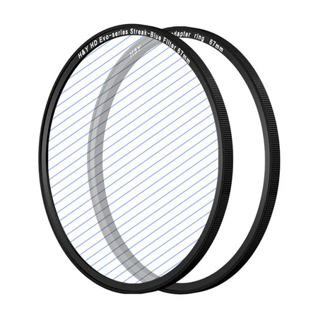 H&Y Filters HD EVO-Series Magnetic Blue Streak Filter & Adapter Ring - 67mm-Streak Filters-Kudos Cameras