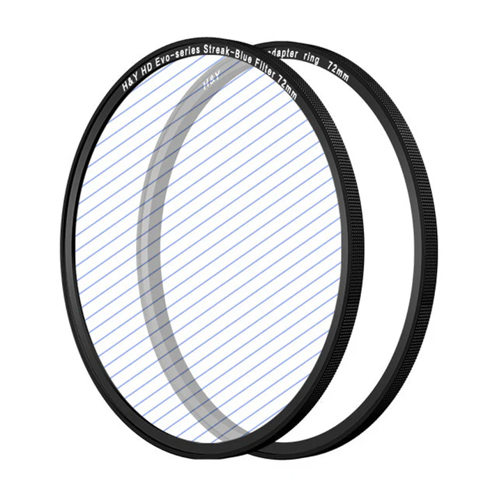 H&Y Filters HD EVO-Series Magnetic Blue Streak Filter & Adapter Ring - 72mm-Streak Filters-Kudos Cameras