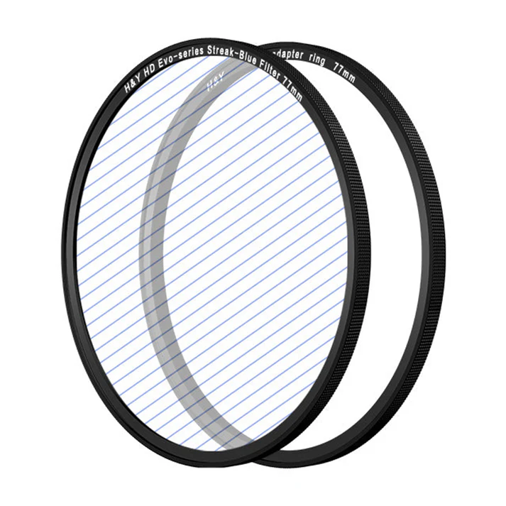 H&Y Filters HD EVO-Series Magnetic Blue Streak Filter & Adapter Ring - 77mm-Streak Filters-Kudos Cameras