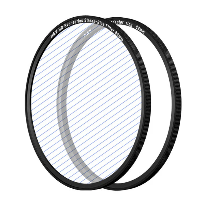 H&Y Filters HD EVO-Series Magnetic Blue Streak Filter & Adapter Ring - 82mm-Streak Filters-Kudos Cameras