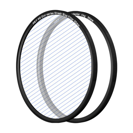 H&Y Filters HD EVO-Series Magnetic Blue Streak Filter & Adapter Ring - 95mm-Streak Filters-Kudos Cameras