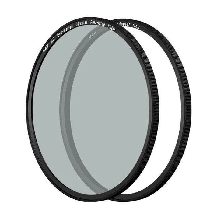 H&Y Filters HD EVO-Series Magnetic Circular Polarising (CPL) Filter & Adapter Ring - 49mm-Circular Polariser Filters-Kudos Cameras