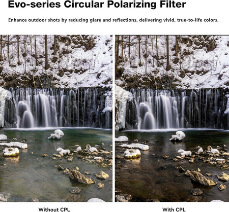 H&Y Filters HD EVO-Series Magnetic Circular Polarising (CPL) Filter & Adapter Ring - 49mm-Circular Polariser Filters-Kudos Cameras