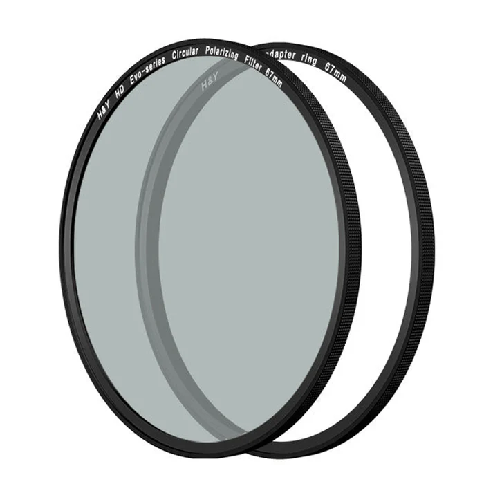 H&Y Filters HD EVO-Series Magnetic Circular Polarising (CPL) Filter & Adapter Ring - 67mm-Circular Polariser Filters-Kudos Cameras