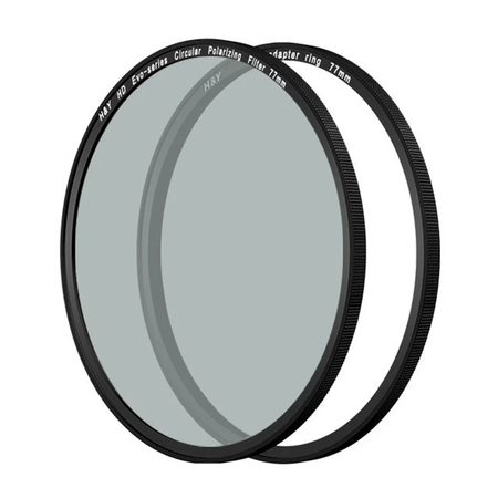 H&Y Filters HD EVO-Series Magnetic Circular Polarising (CPL) Filter & Adapter Ring - 77mm-Circular Polariser Filters-H&Y Filters