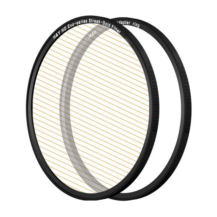 H&Y Filters HD EVO-Series Magnetic Gold Streak Filter & Adapter Ring - 49mm-Streak Filters-Kudos Cameras