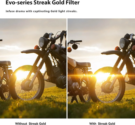 H&Y Filters HD EVO-Series Magnetic Gold Streak Filter & Adapter Ring - 67mm-Streak Filters-Kudos Cameras