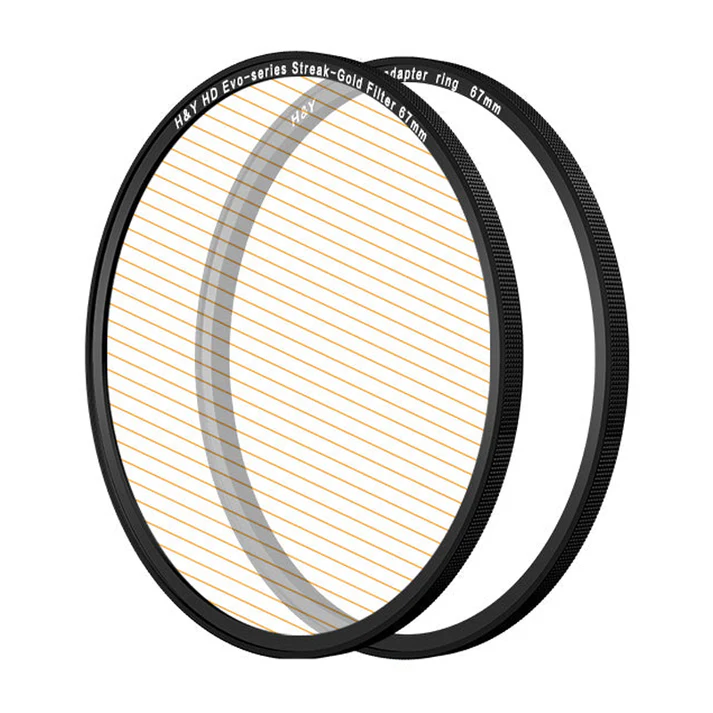 H&Y Filters HD EVO-Series Magnetic Gold Streak Filter & Adapter Ring - 67mm-Streak Filters-Kudos Cameras