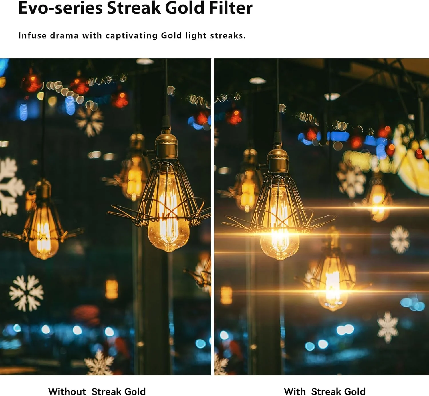 H&Y Filters HD EVO-Series Magnetic Gold Streak Filter & Adapter Ring - 72mm-Streak Filters-Kudos Cameras