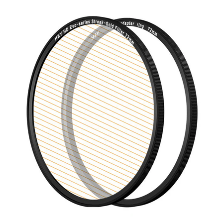 H&Y Filters HD EVO-Series Magnetic Gold Streak Filter & Adapter Ring - 72mm-Streak Filters-Kudos Cameras