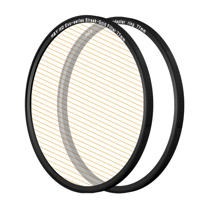 H&Y Filters HD EVO-Series Magnetic Gold Streak Filter & Adapter Ring - 77mm-Streak Filters-Kudos Cameras