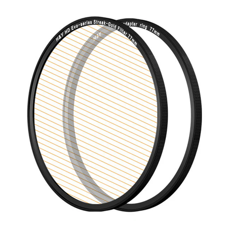 H&Y Filters HD EVO-Series Magnetic Gold Streak Filter & Adapter Ring - 77mm-Streak Filters-Kudos Cameras