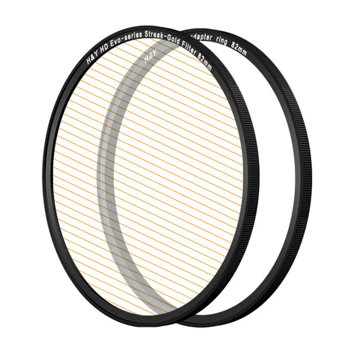 H&Y Filters HD EVO-Series Magnetic Gold Streak Filter & Adapter Ring - 82mm-Streak Filters-Kudos Cameras