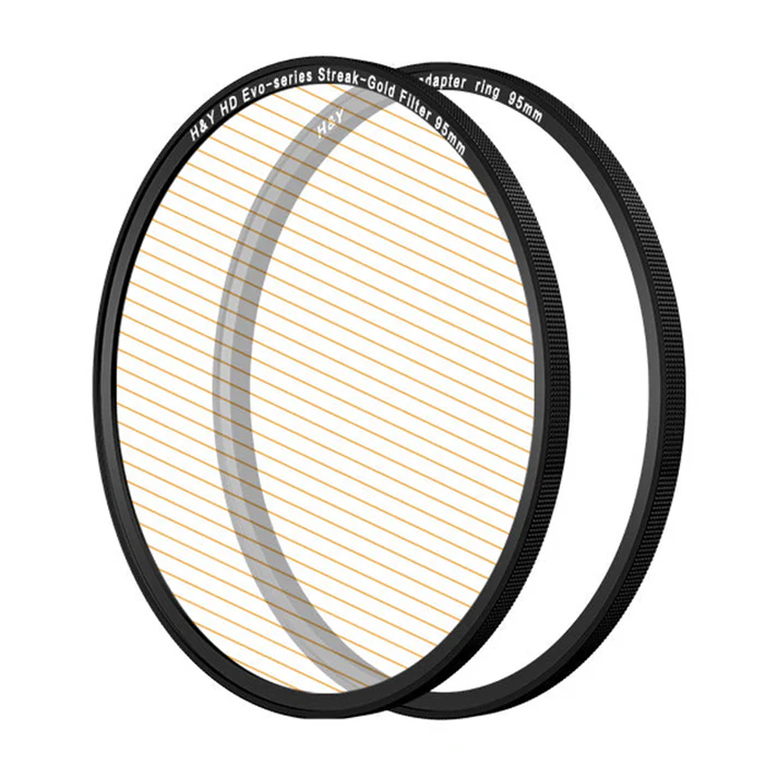 H&Y Filters HD EVO-Series Magnetic Gold Streak Filter & Adapter Ring - 95mm-Streak Filters-Kudos Cameras