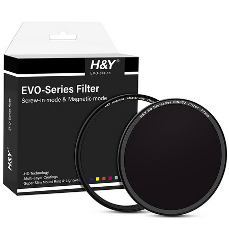 H&Y Filters HD EVO-Series Magnetic IRND32 Filter & Adapter Ring - 77mm-ND Filters-Kudos Cameras