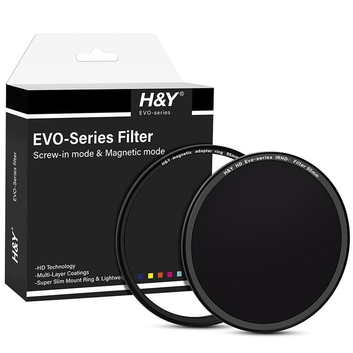 H&Y Filters HD EVO-Series Magnetic IRND4 Filter & Adapter Ring - 95mm-ND Filters-H&Y Filters