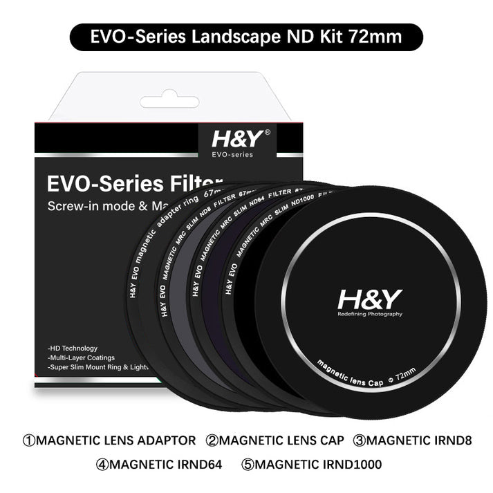 H&Y Filters HD EVO-Series Magnetic Landscape ND Filter Kit - 72mm-ND Filter Kits-Kudos Cameras